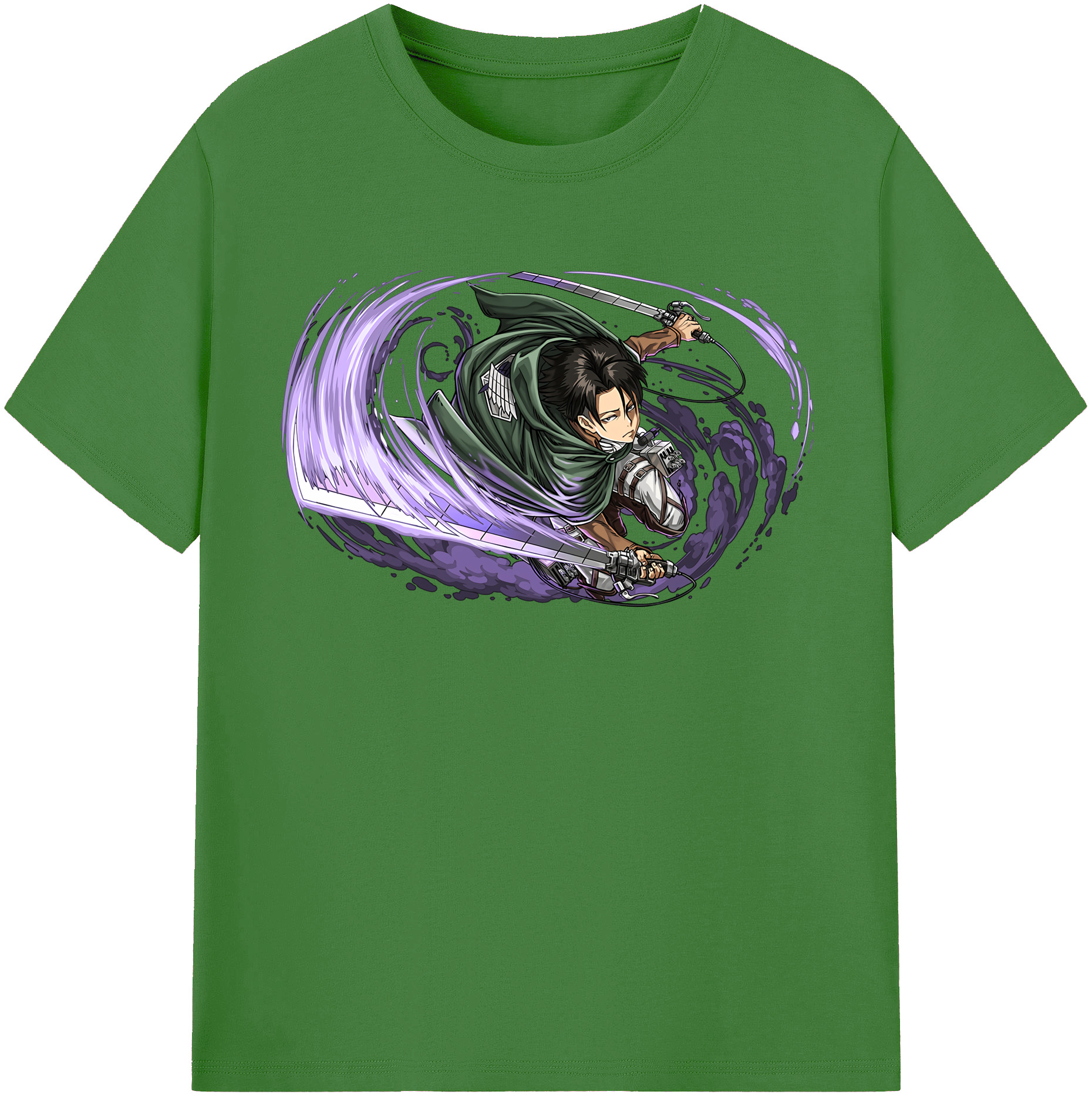 （画像用） 進撃の巨人 リヴァイ·アッカーマン Attack on Titan Levi Ackerman レディースカジュアルプリントTシャツ（綿100％）